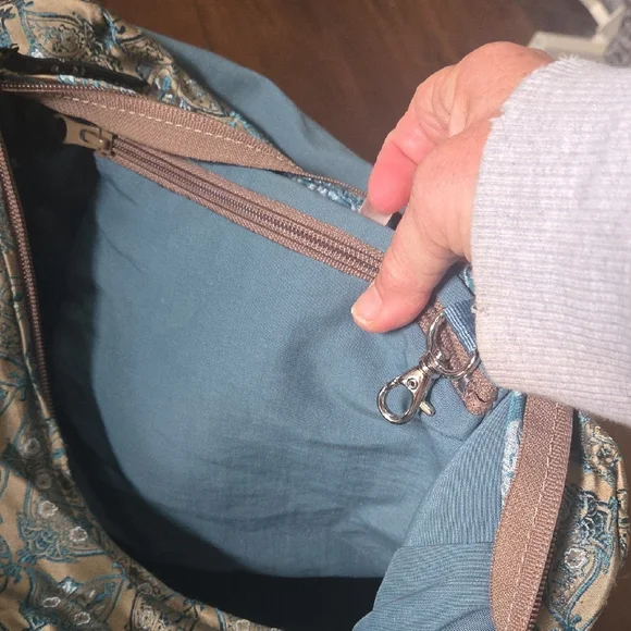 Petunia Pickle Bottom Blue and Tan Baby Bag - Picture 6 of 8